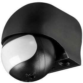 Infrarot Kompakt-Außenwand-Bewegungsmelder schwarz